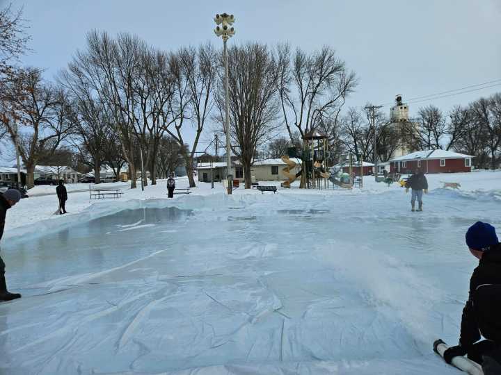 Ice Skating Rink Coming Together at South Park in Buffalo Center