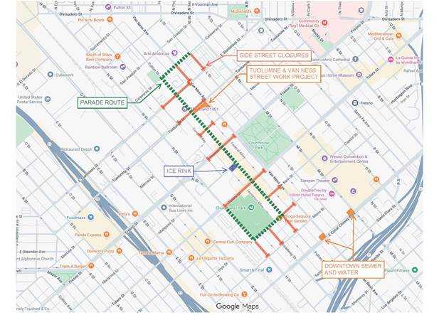 Fresno Drivers Warned of Downtown Closures for Saturday’s Christmas Parade