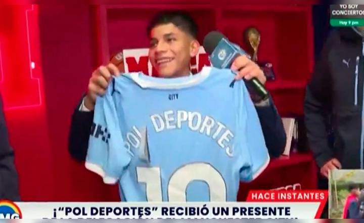 Manchester City sorprende a Pol Deportes con emotivo gesto previo a su narración del partido contra Real Madrid por Champions League