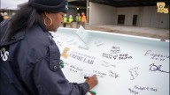 Louisiana State Police signs final beam as construction continues on new crime laboratory