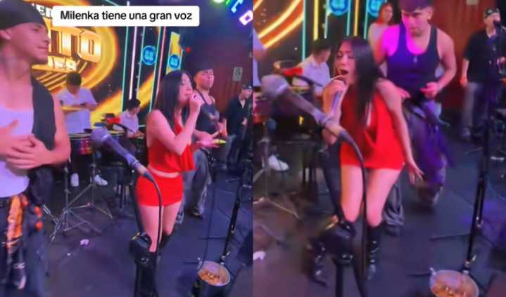 Influencer Milenka Nolasco SORPRENDE al cantar cumbia y el público termina apoyándola: "Tiene talento"
