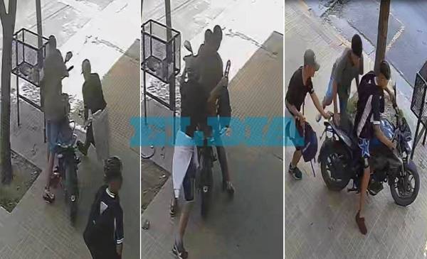 VIDEO. Robo relámpago frente al Parque San Martín: 25 segundos, tres delincuentes y el vehículo que "se esfumó"