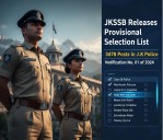 JKSSB Releases Provisional Selection List for 3478 Posts in J&K Police: Notification No. 01 of 2024