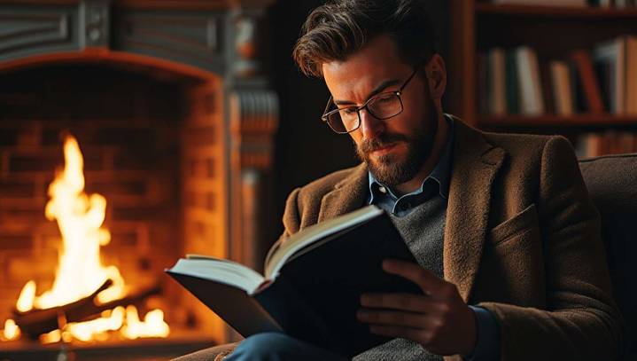 Study Shows Most Depression In Men Can Be Solved By Reading Books About The Civil War While Sitting By Roaring Fire In The Study