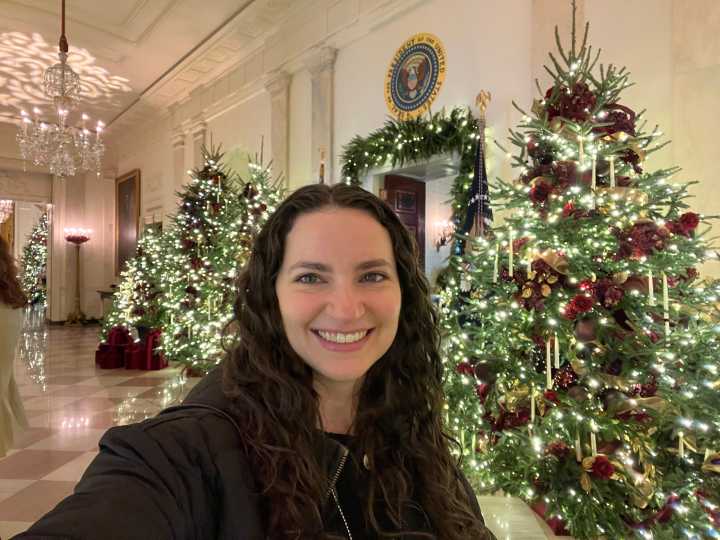 I toured the White House to see Melania Trump's Christmas decorations. The East Wing is no more, but the display was still dazzling.
