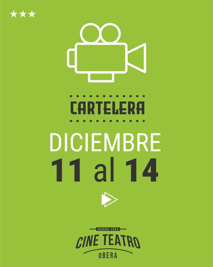 Cine Teatro Oberá: animación, terror y documental deportivo en la cartelera de diciembre