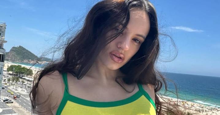 Dua Lipa's Sister Rina Wows in Striped Mini