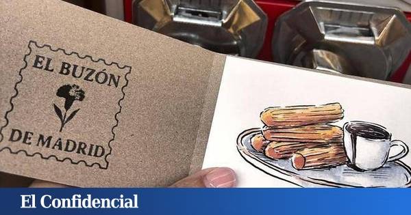 Descubre el buzón más desconocido de Madrid: ilustraciones únicas de la ciudad y su comida típica por 1 euro