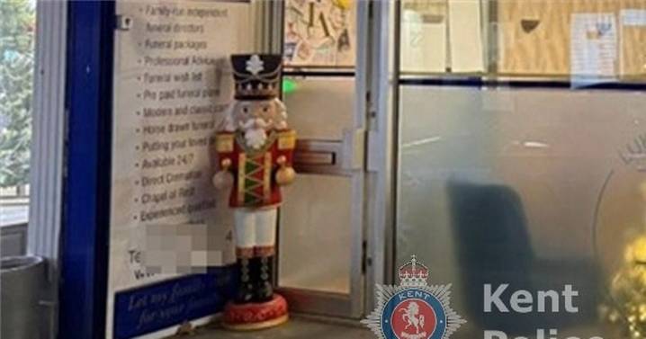 Singing nutcracker stolen from funeral directors as two arrested