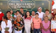 Celebra Blanca Merari la «Posada Navidad del Recuerdo y la Tradición» con los adultos mayores de Leona Vicario