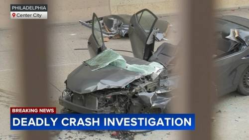 Man dead following crash on eastbound Vine Street Expressway near Broad Street in Center City Philadelphia