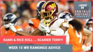 Rams & Lions SMASH, Rashee Rice & Terry McLaurin POP: WEEK 15 fantasy football WR RANKINGS, lineup advice