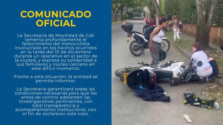 Secretaría de Movilidad se pronuncia sobre motociclista agredido, confirma su muerte y separación del agente de sus labores