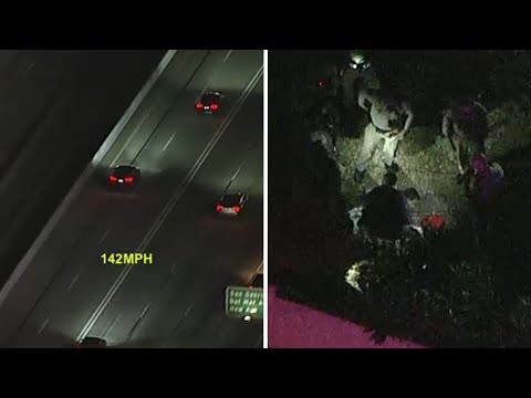 Driver arrested after dangerous 140+ mph chase ends in foot bail