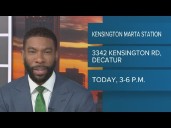 Kensington MARTA station changing into temporary holiday market