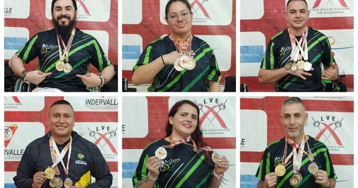 Son campeones nacionales y orgullo de Caldas: cierran un 2025 histórico en la esgrima en silla de ruedas