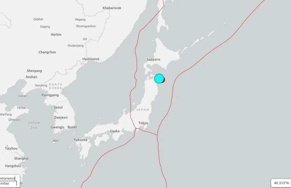 Un terremoto de magnitud 7,6 sacude el norte de Japón y activa una alerta por tsunami