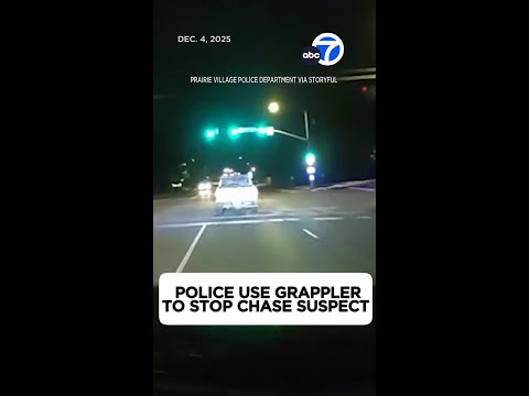 Police use grappler to stop chase suspect