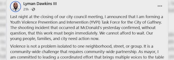 'This is our community': Gaffney mayor responds to uptick in youth gun violence