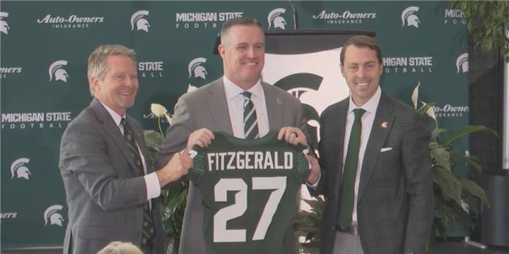 Fitzgerald introduced at MSU: ‘One game just means a little more, doesn’t it?’