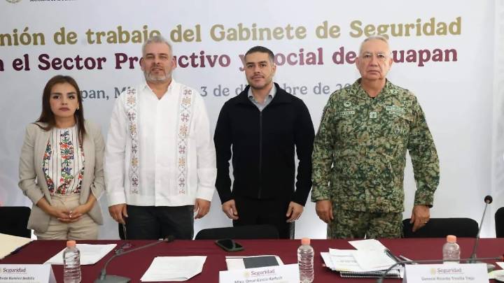 Gabinete de seguridad revisa avances de la estrategia del Plan Michoacán