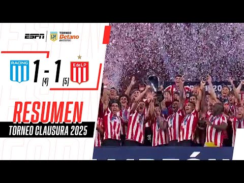 Racing vs. Estudiantes (4-5) en penales: resultado, resumen y goles por final del Clausura, Liga Argentina