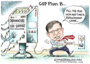 Cartoonist’s take: GOP Plan and Obamacare