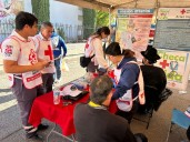 Instala Cruz Roja módulo en el Santuario de Guadalupe