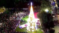 Encienden el majestuoso pino de Nuevo Laredo; empieza la magia navideña en el Parque Viveros