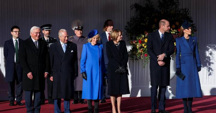 King and Queen greet German president at start of historic state visit