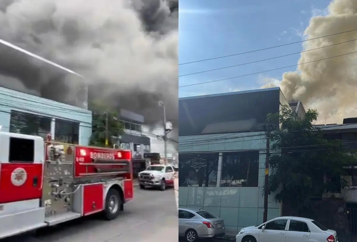 Fuerte incendio en Strana provoca enorme columna de humo en Guadalajara (VIDEO)