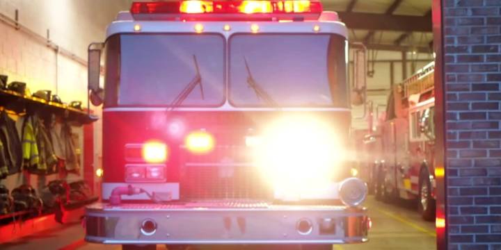 Crews work to put out Plainville structure fire