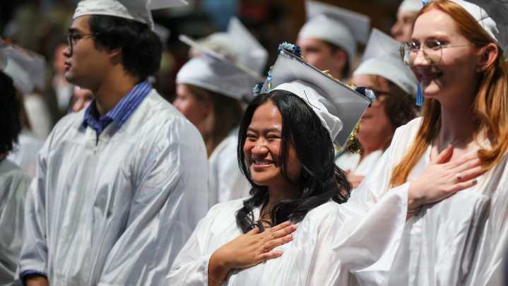 SF fall 2025 nursing students celebrate pinning ceremony