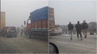 Multiple Vehicles Collide On Noida Expressway Due To Dense Fog, Several Injured; VIDEO