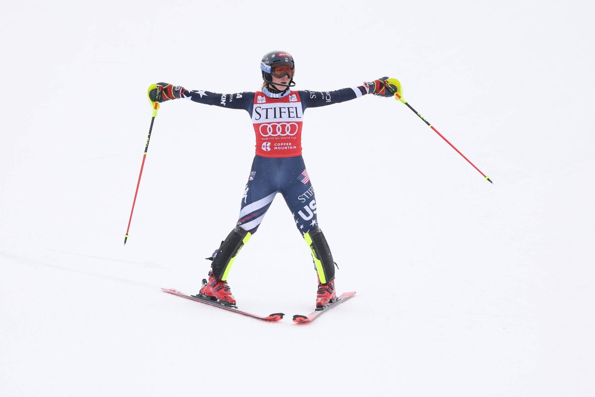 Mikaela Shiffrin, unmatched again, wins third straight World Cup slalom to open Olympic season