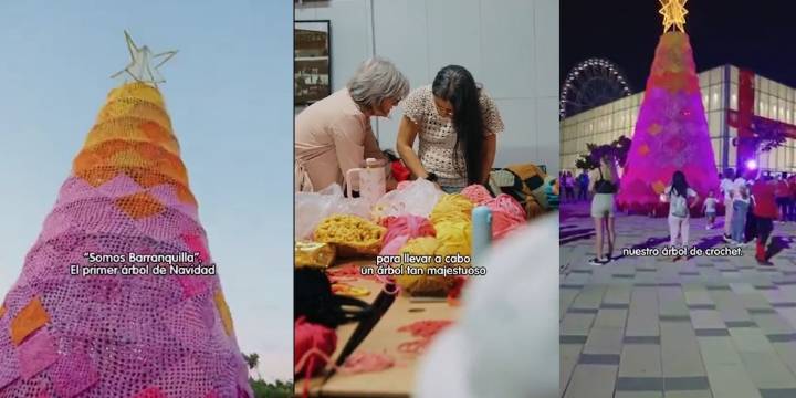 Este es el primer árbol de navidad en croché del país, así puede visitarlo