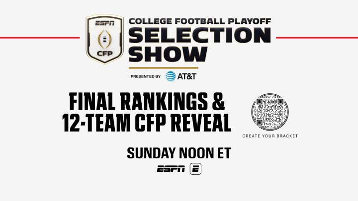 ESPN exclusively reveals 2025-26 CFP bracket on Sunday, Dec. 7; ESPN networks set for full slate of Selection Day studio programming