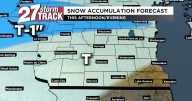 Snow chances are back starting this afternoon and evening