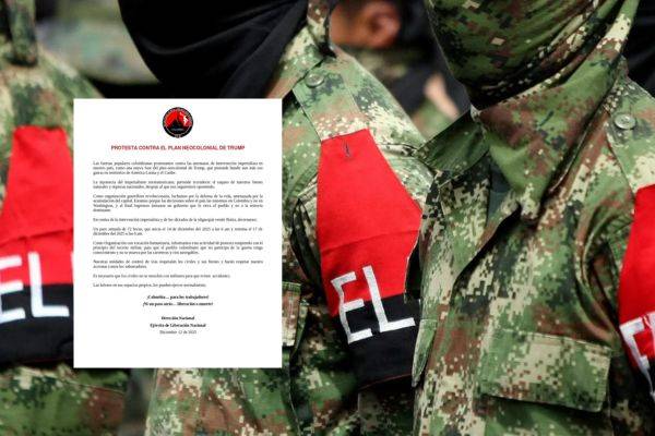 ELN anuncia paro armado en rechazo a decisiones de Donald Trump