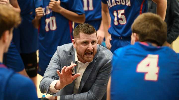 Video: Mason basketball coach reflects on CAAC Red victory