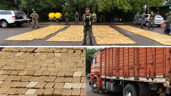Detienen a un conductor con más de una tonelada de marihuana oculta entre cajones de frutas
