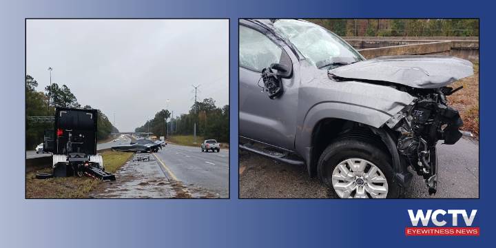 FHP: Wet roads lead to multi-vehicle crash on I-10 in Leon Co. near mile marker 199