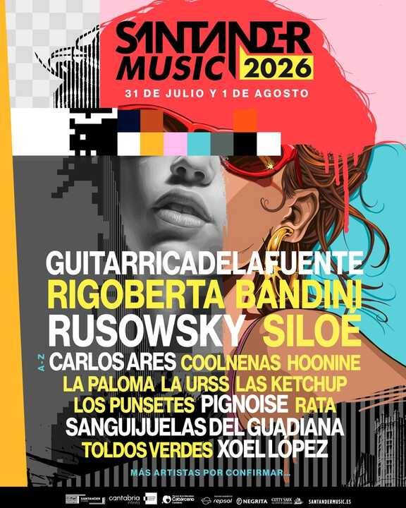 Rusowsky, Siloé, Rigoberta Bandini y Guitarricadelafuente actuarán en el Santander Music 2026