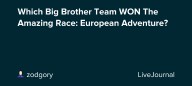 Which Big Brother Team WON The Amazing Race: European Adventure?: ohnotheydidnt