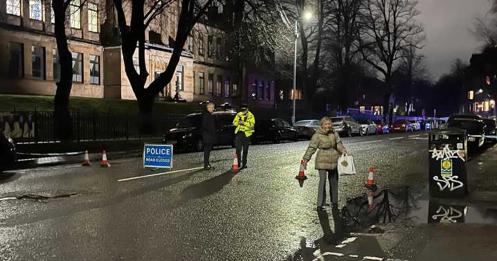 Horror crash outside private Glasgow school as police cordon off road