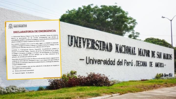 Universidad San Marcos se declara en emergencia por recorte presupuestal del Gobierno