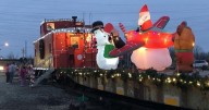 Norfolk Southern's Christmas Caboose stops in Kenova to spread holiday cheer