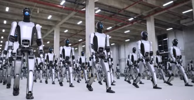 Video del ejército de robots humanoides de China provoca debate en Estados Unidos