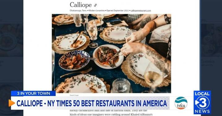3 IN YOUR TOWN: Local eatery Calliope earns Top