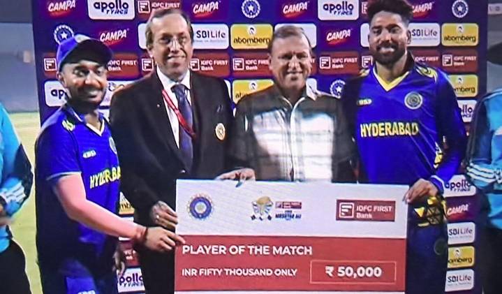 Hyderabad crushes Mumbai with nine-wicket win in Syed Mushtaq Ali Trophy